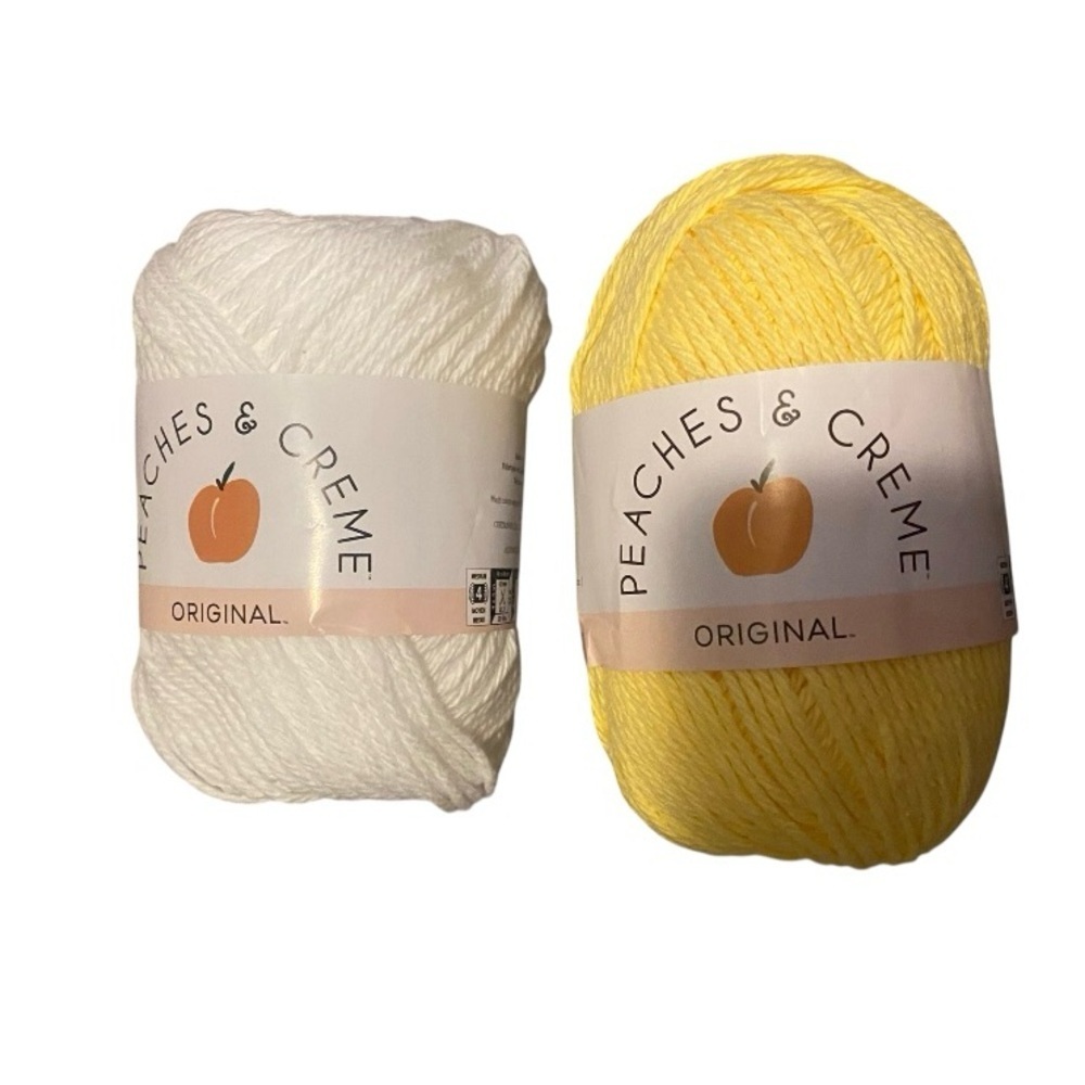 Peaches& Cream white yellow yard 2 pcs set